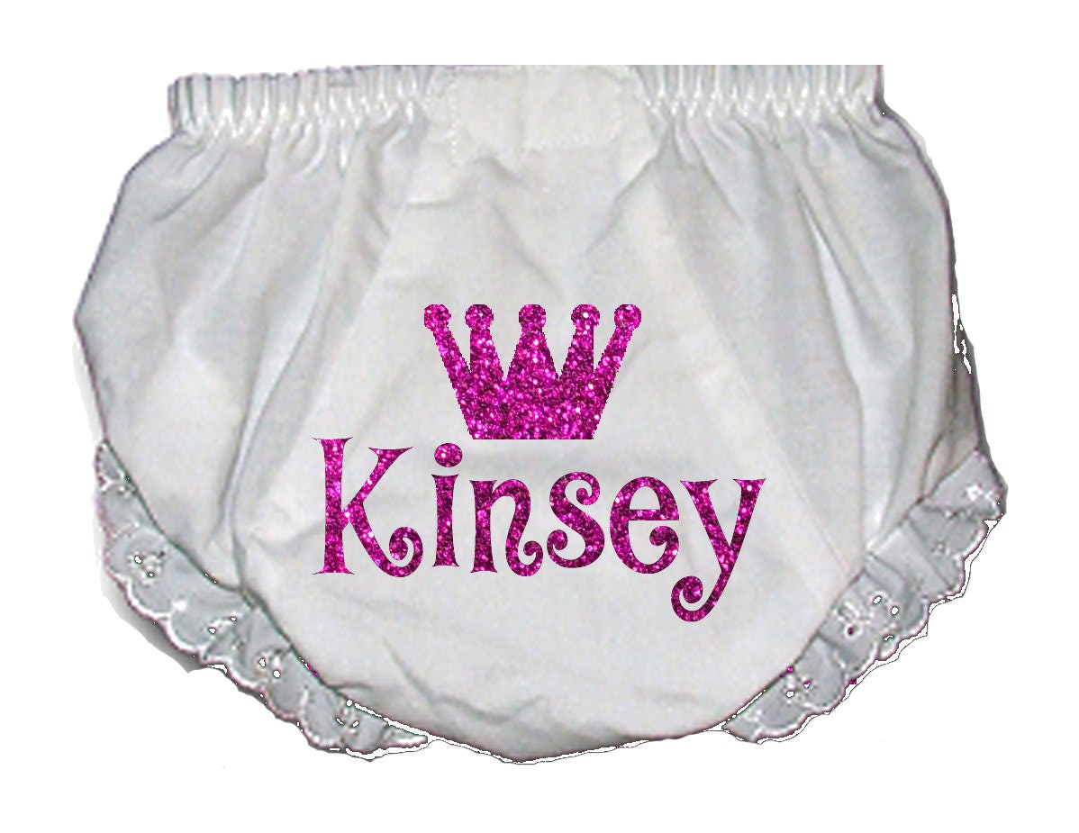 Princess Crown Hot Pink Baby Bloomers with Personalized