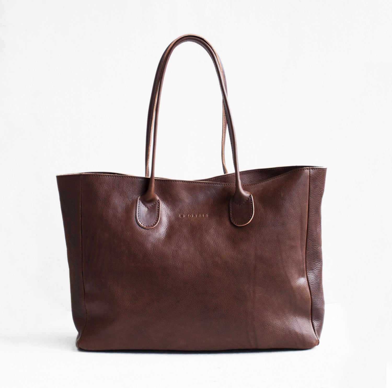 Leather Shopper in Chestnut Brown / Brown Leather Tote