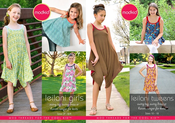 Leilani Girls and Tween/Teen PDF Pattern Bundle by MODKID - Instant Digital Download - Buy 2 and SAVE!