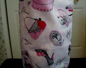 Knitting Project Bag, Tall size, KIP bag, craft bag, spindle bag, knitting supplies,project bag,sock knitting,crochet project bag,hand made