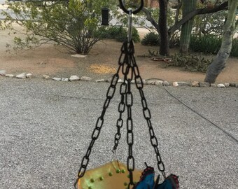 Butterfly Feeder Garden Feeder Bird feeder Stained Glass Garden Art, Container Gardening, Porch decor