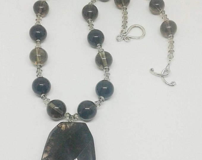Item # 201726, Ellie, 22 Inches long, Necklace and Earrings Set, Handcrafted, Handmade, Gemstone Jewelry