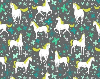 Christmas Unicorn Fabric I believe in christmas By