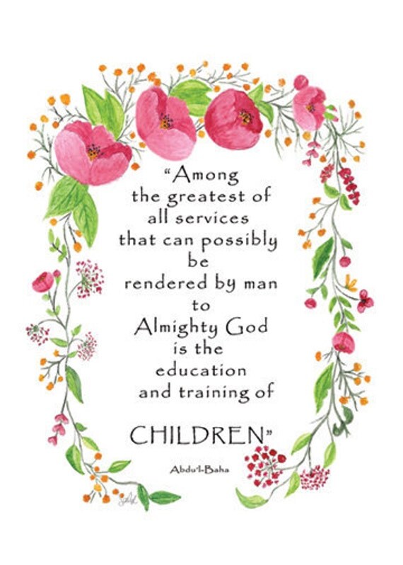 Bahai Quote Among The Greatest Of All Service That Can