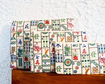 Mah Jongg Pouch, Zipper Pouch, Pouch, Fabric Pouch, Mothers Day Gift, Coin Purse, Change Pouch, BFF Gift, Zipper Case, Mah Jongg Tiles Case