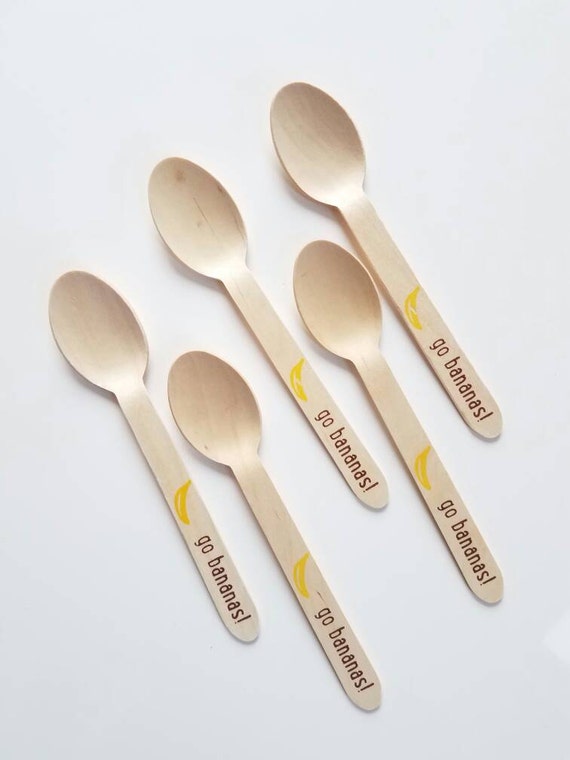 Go Bananas - Sock Monkey Party - 20 Wooden Spoons - Eco-friendly Wooden Utensils Il_570xn
