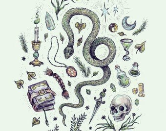 Slytherin 5x7 art print