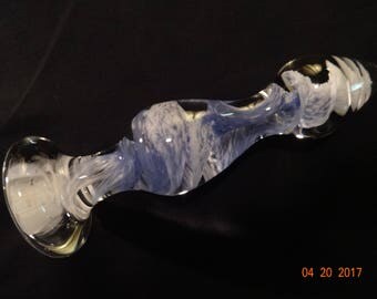 Large Double Trouble Purple and White Anal Plug