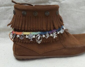 Grateful Dead rainbow hemp boot accessory or anklet