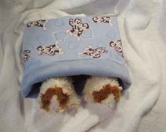 Snuggle Pouch/Cuddle Sack for Hedgehog, Guinea Pig, Small Animals 12 1/2 X 11 1/2 in Fleece and Flannel Reversible
