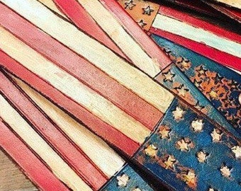 Whalen Rustic American Flag Wristband Whalen Rustic American Flag Wristband