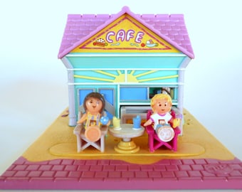 Vintage Polly Pocket Polly's Beach Cafe Complete Playset - Bluebird Toys 1993 Retro 90s Toy