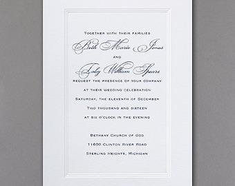 Inexpensive wedding invitation