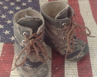 Air Force Baby Combat Boots | Military Camo | Newborn size up to 3T | FREE Shipping in the US
