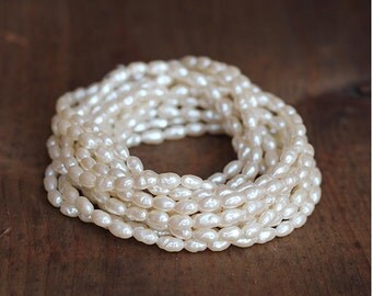 Vintage Miriam Haskell Baroque Rice Pearls
