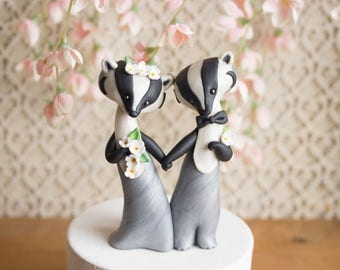 American Badger Wedding Cake Topper by Bonjour Poupette
