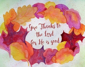 Customizable Autumn Wreath Watercolor Print
