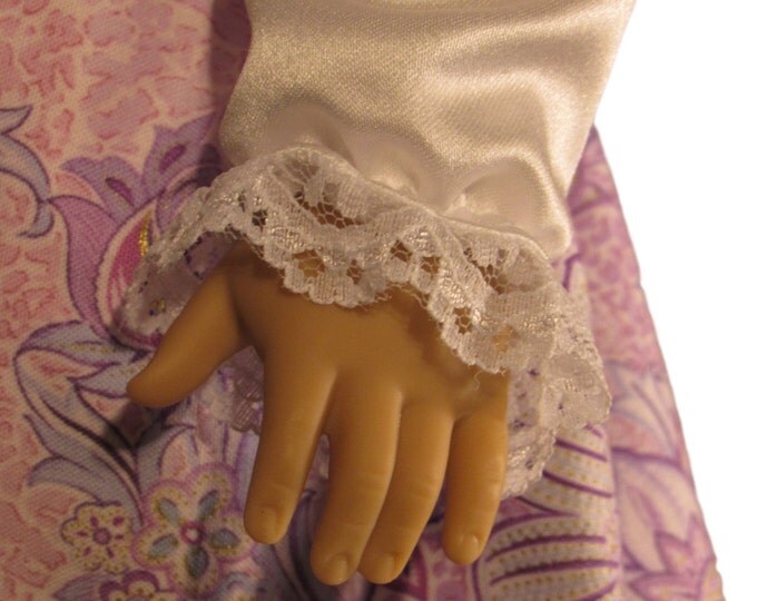 Lavendar skirt and satin blouse victorian set fits 18 inch dolls skirt set