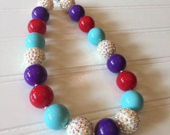 Ariel Chunky Necklace - Little Mermaid Chunky Necklace - Ariel Birthday Jewelry - Ariel Bubble Gum Necklace - Little Mermaid Necklace