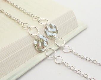 Silver Eyeglass Chain, Silver Eyeglass Necklace, Silver Eyeglass Holder, Glasses Chain Silver, Simple Boho Glasses Chain, Mother's Day Gift