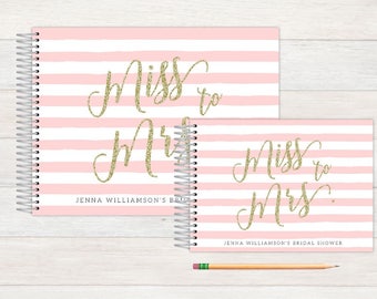 Bridal Shower Guest Book, Bridal Shower Guestbook, Bridal, Custom GuestBook, Personalized GuestBook, Bridal Shower Registry Book, to mrs