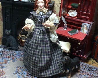 Doll House, Miniature Doll, Victorian, Twelve Scale,OOAK Miniature, Emily