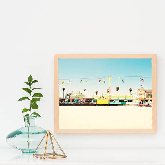 Santa Cruz Wall Art Framed Art Print Colorful Bright Decor