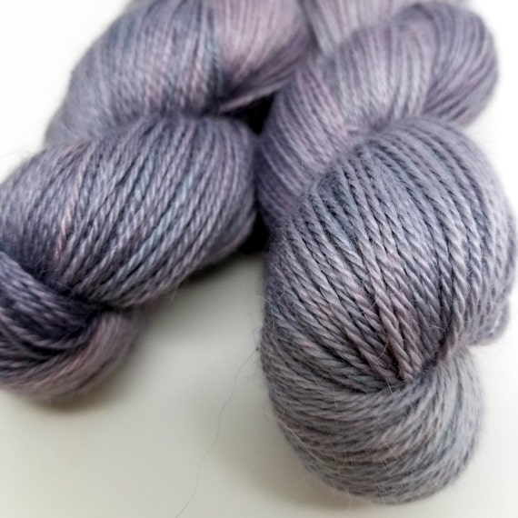 Faded Eggplant Purple Mauve Alpaca Silk Cashmere Blend
