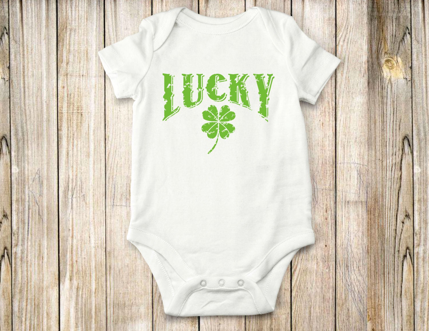 Lucky Onesie Irish Clover Bodysuit Shirt Baby Clothing