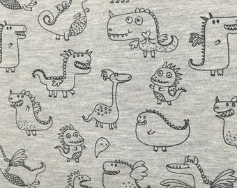 dragon jersey fabric, fabric for tshirts cotton jersey, dragon cotton lycra, dragon fabric, dragon fabric for harems, harem fabric