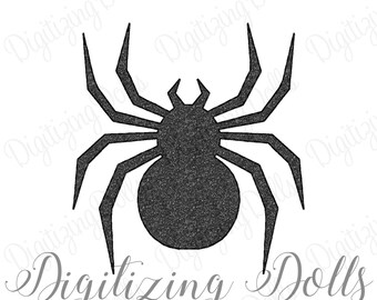 Halloween Spider Bean Stitch Applique Machine Embroidery Design Raw Edge 2x2 3x3 4x4 5x5 6x6 7x7 8x8 INSTANT DOWNLOAD