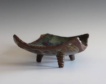 Pottery Dish, Modern Hostess Dish, handmade ceramic dish, ceramics and pottery, stoneware, ceramics by Kazem Arshi