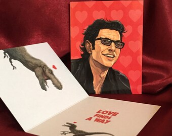JURASSIC PARK Valentine's Day Card Ian Malcolm