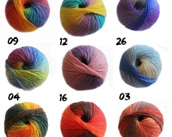NEW - Bonita Yarns - Kaleidoscopic Collection - Self-striping - Crocodile Stitch Baby Booties Yarn