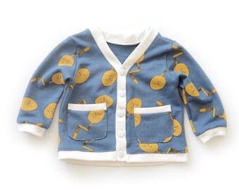 Retro Cardigan sewing pattern // pdf download with layers // sizes 0-3m to 5-6t // #98