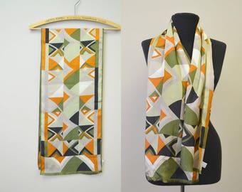 1980s Oscar de la Renta Silk Scarf
