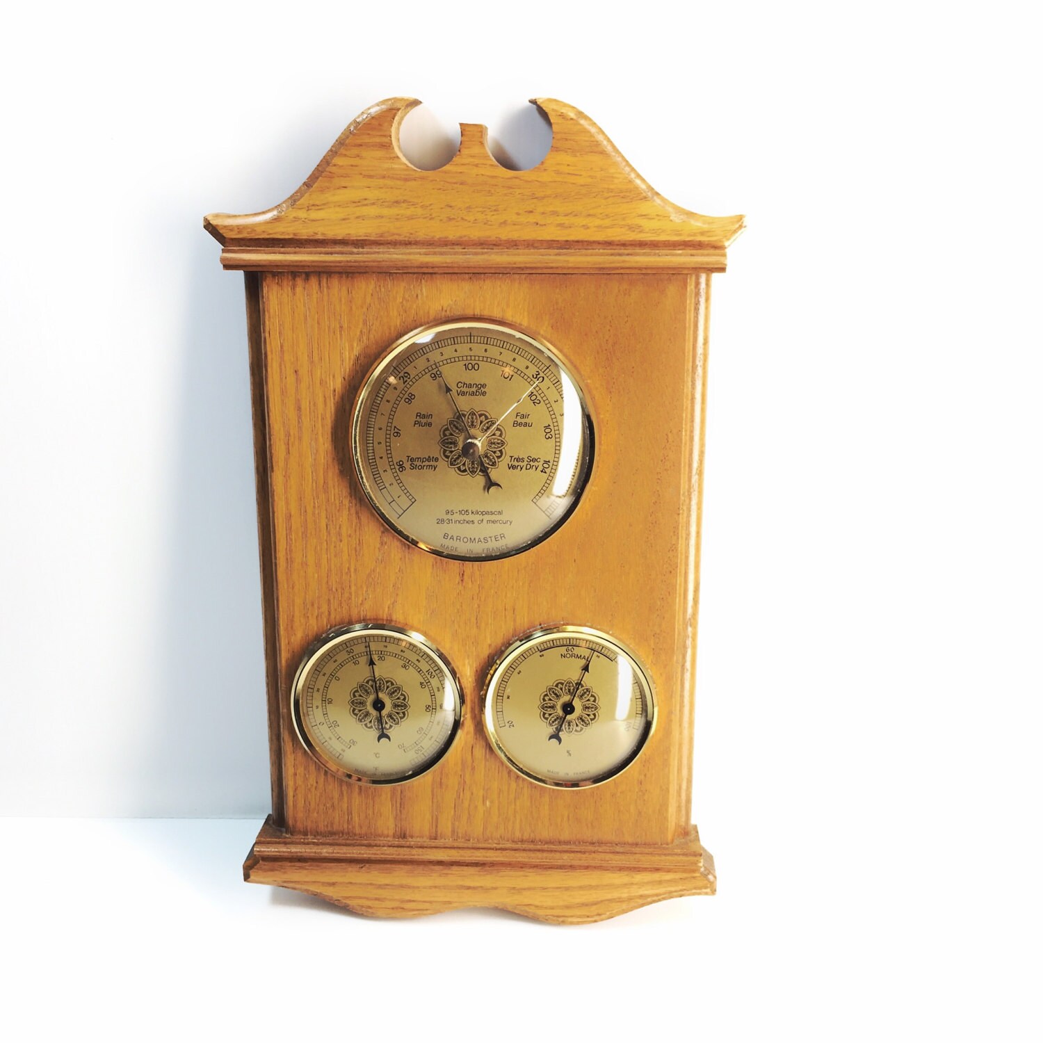 Vintage France Barometer Temperature Humidity Gauge . Weather