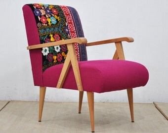 Wooden Armchair - pink love