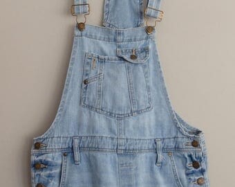 Vintage 90s LEI Shortalls 1990s Cotton Denim Shrts Bib overalls M L overalls