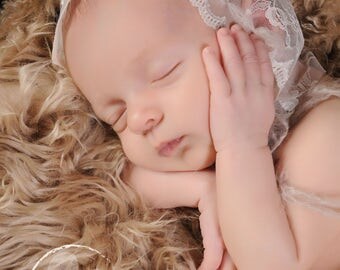 newborn lace bonnet, newborn photography prop, newborn prop bonnet