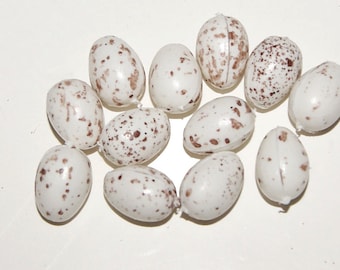 12 pc 1/2 Inch Speckled Craft Eggs (B679-N)