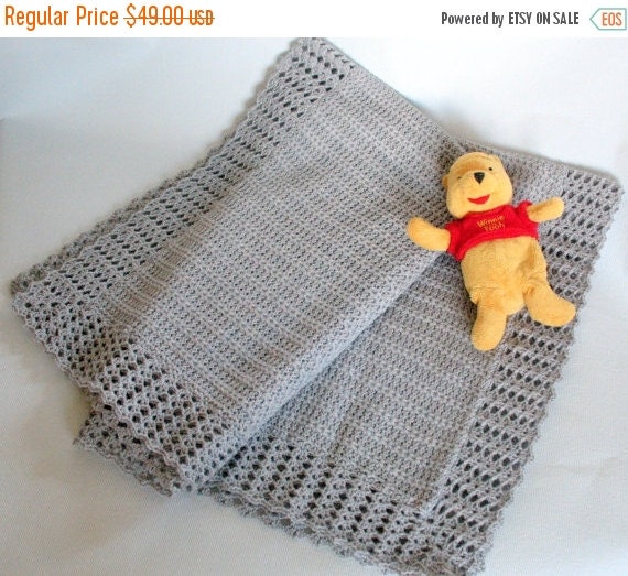 Soft Baby Blanket Neutral Baby Blanket Crochet by Initasworks