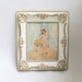 Vintage ballerina framed lithograph print signed by artist Lenore