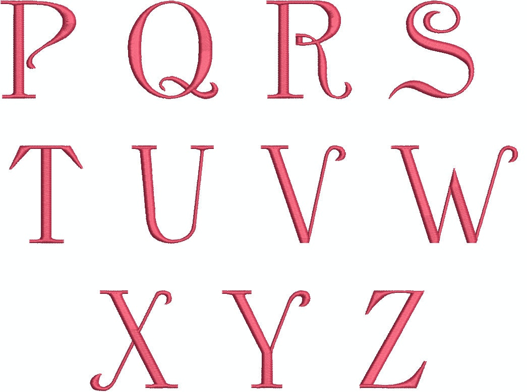 Art Deco Machine Embroidery Font from SewIncredibleStuff on Etsy Studio