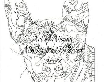 Chihuahua coloring | Etsy