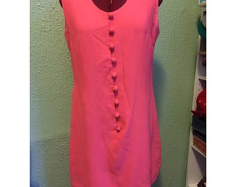 1960s Hot Pink mini dress gogo sz s