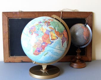 Vintage globe, Replogle world globe.