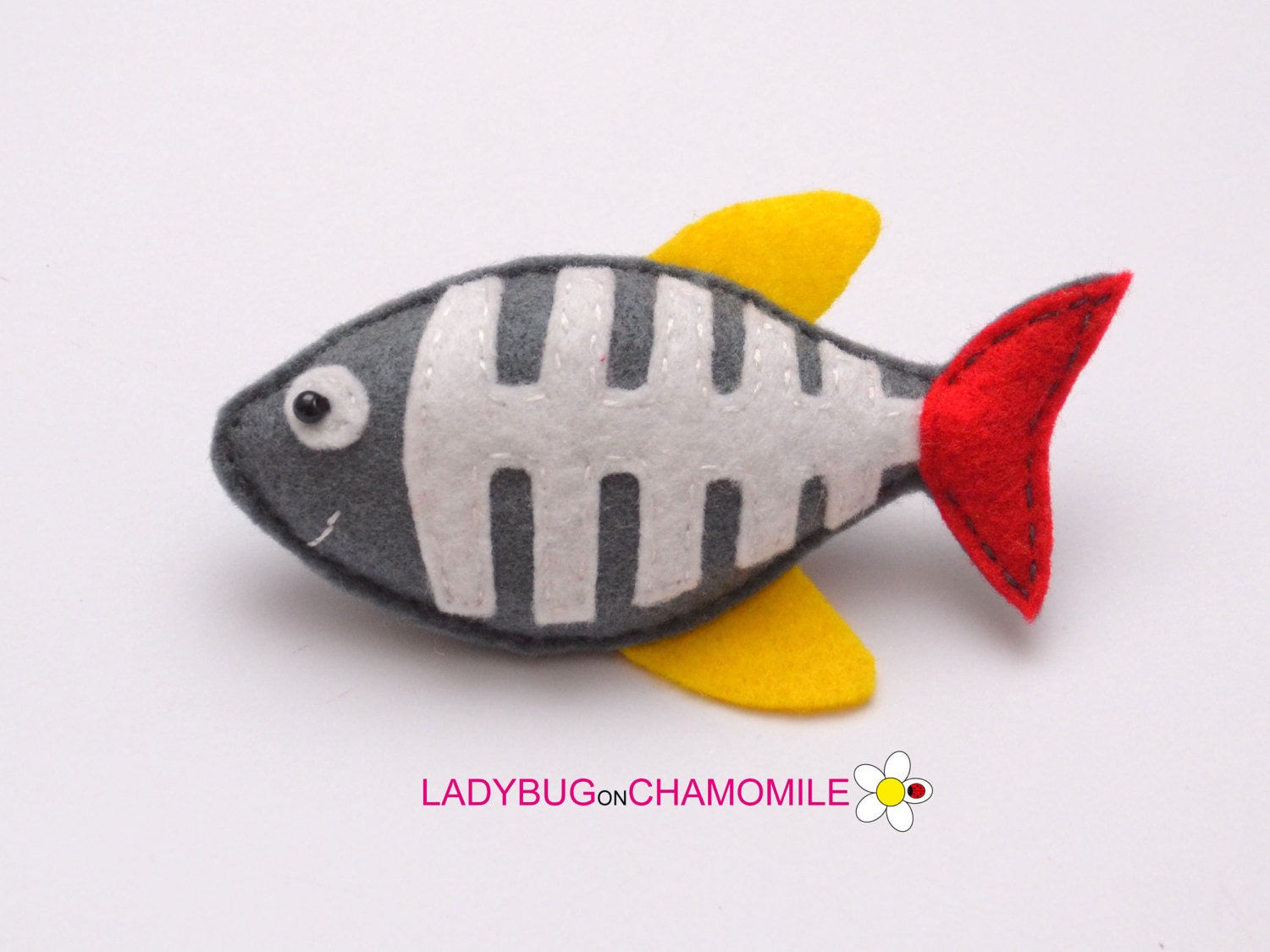 Felt XRAY FISH stuffed felt XRay fish or ornament