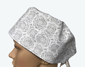 Floral Scrub Caps Women, Personalized with Name, Great Nurse Gift Idea, Arabesque Scrub Cap, Surgical scrub Hats, Scrub Caps, Scrub Hats