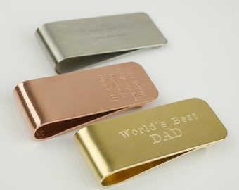 Father's Day Gift for men, Engraved money clip, Custom money clip, Personalized money clip gifts for dad, Groomsmen engraved money clip